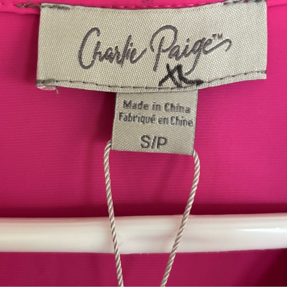 Charlie Paige Hot Pink Half-Zip Swim Coverup Dress - Picture 9 of 9